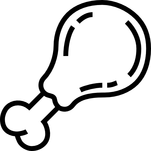 Chicken leg food and restaurant chicken leg roast chicken icon