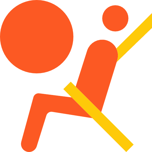 Airbag accident airbag security icon