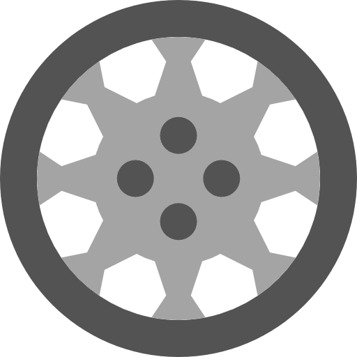 Alloy wheel transport car vehicle icon