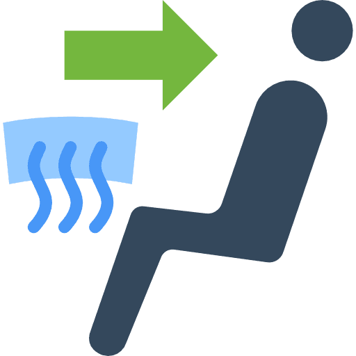 Air conditioner humanpictos climatization arrow icon