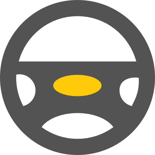 Steering wheel car transportation racing icon