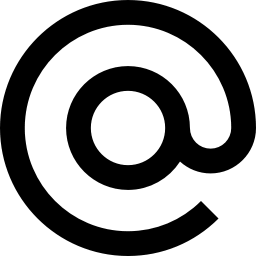 Arroba internet at email icon