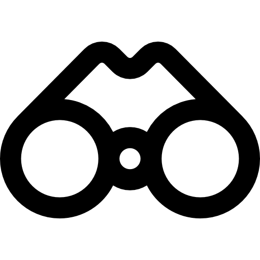 Binoculars see sight goggles icon