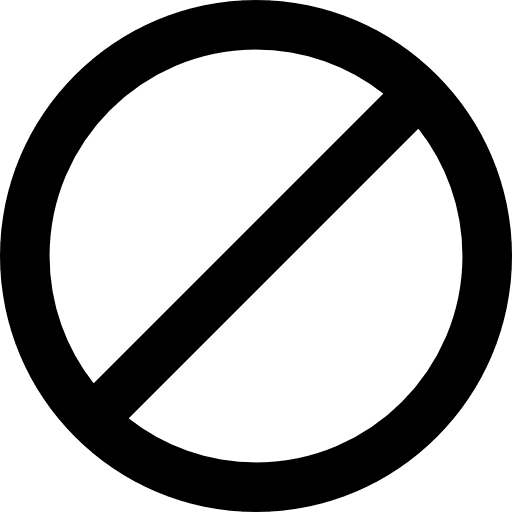 Forbidden avoid block signs icon