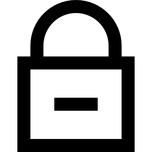 Padlock secure tools and utensils lock icon