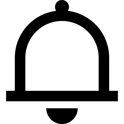 Bell alert musical instrument tools and utensils icon