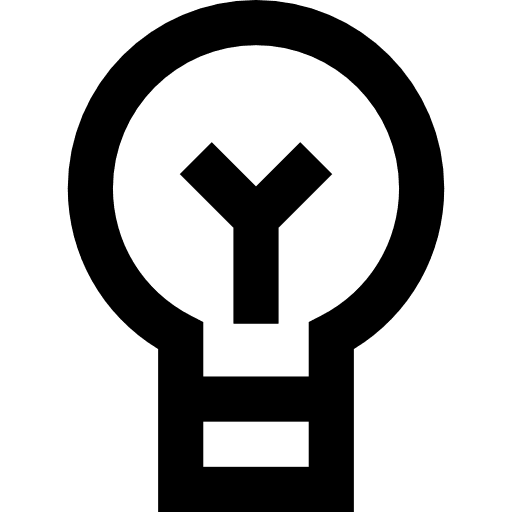 Light bulb technology invention electricity icon