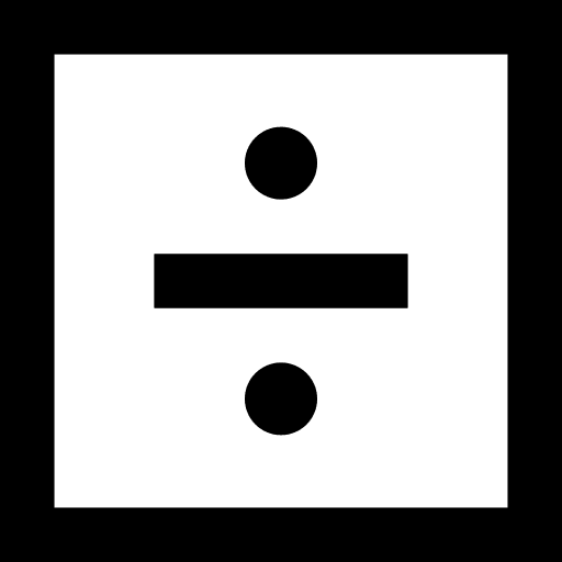 Division calculation division calculator icon