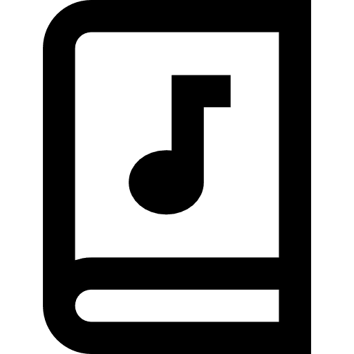 Audiobook music and multimedia reading music icon