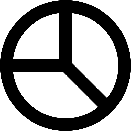 Pie chart statistics marketing graphical icon