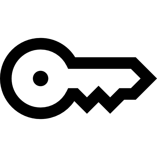 Key pass tools and utensils password icon