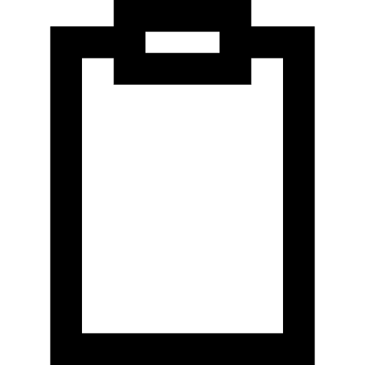 Clipboard checking tools and utensils list icon