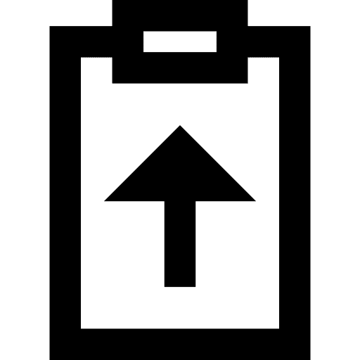Clipboard tasks verification tools and utensils icon