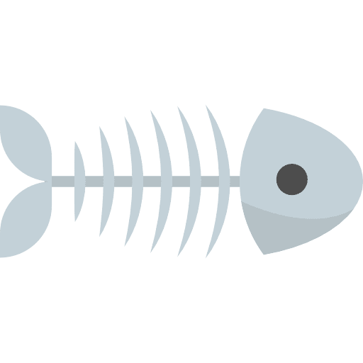Fishbones fish trash animals icon