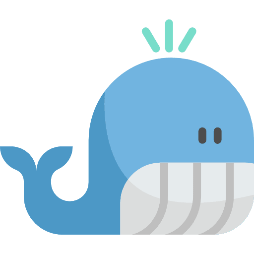 Whale sea life aquarium whale icon