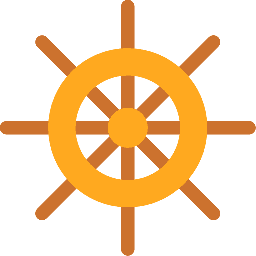 Helm sailing transportation helm icon