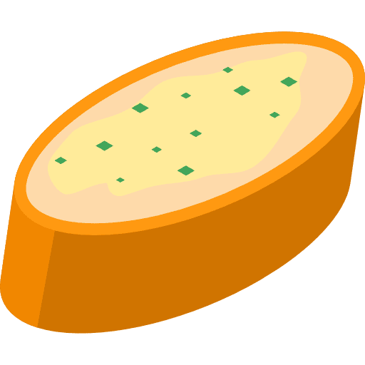 Garlic bread starter food and restaurant bread icon