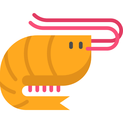 Shrimp aquatic shrimp sea life icon