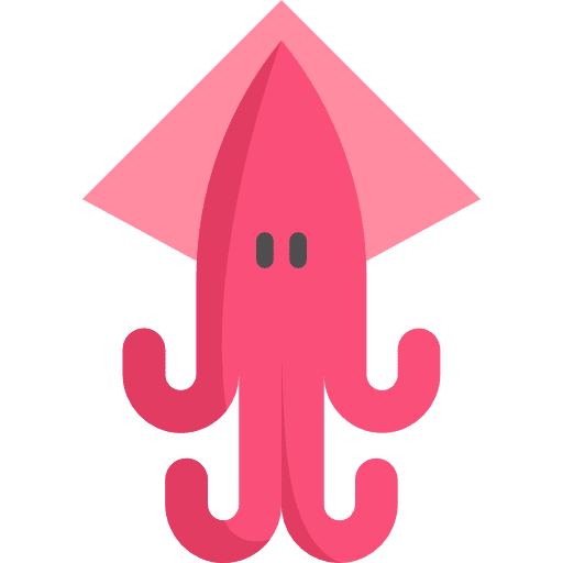 Squid aquatic aquarium animals icon