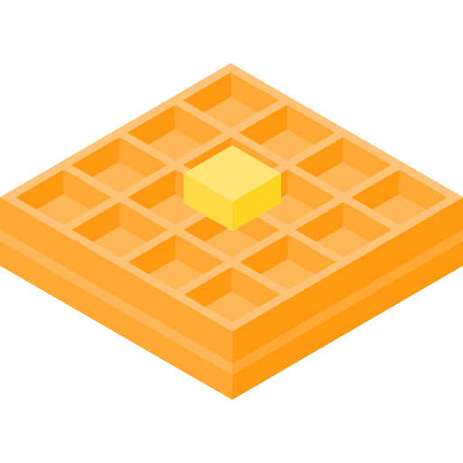 Waffle bakery food and restaurant waffle icon