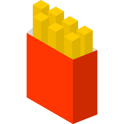 French fries fast food potatoes junk food icon