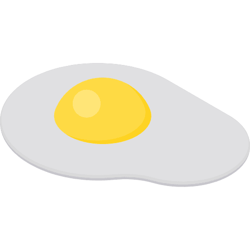 Fried egg gummy egg food and restaurant icon