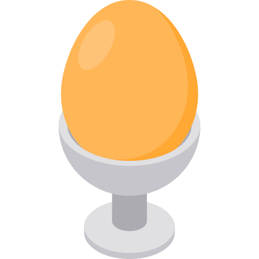 Boiled egg organic gastronomy protein icon