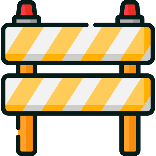 Barrier construction and tools barrier construction icon