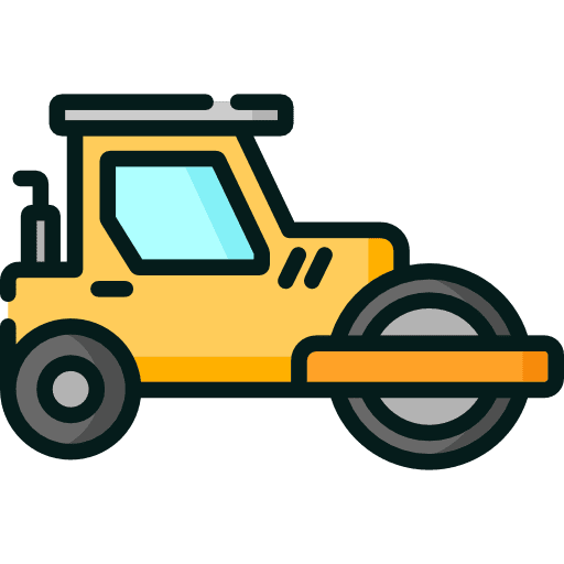 Steamroller steamroller vehicle construction and tools icon