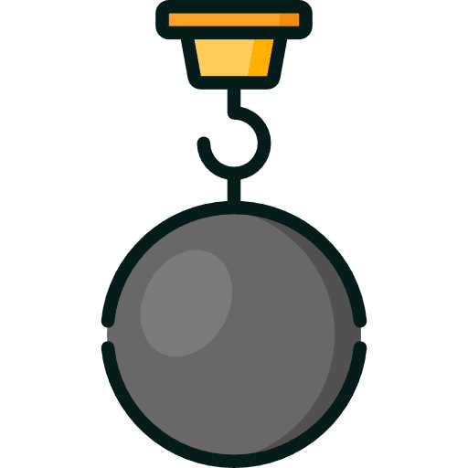 Demolition crane vehicle construction and tools automobile icon