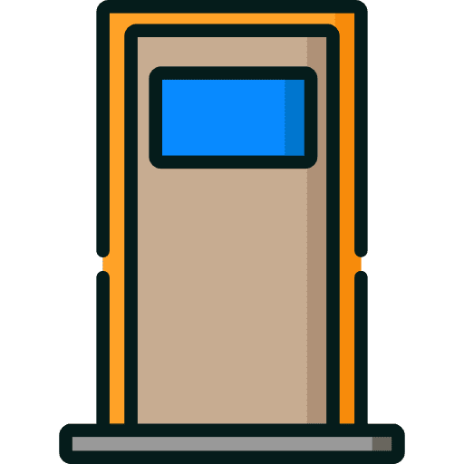 Door door doorway construction and tools icon
