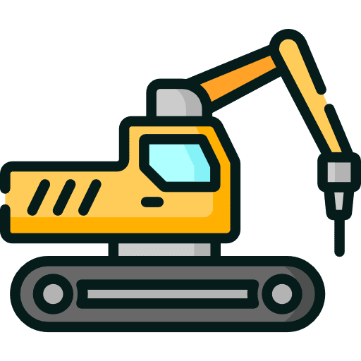 Excavator work excavator excavators icon