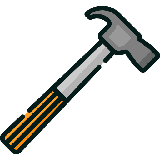 Hammer home repair tools and utensils improvement icon