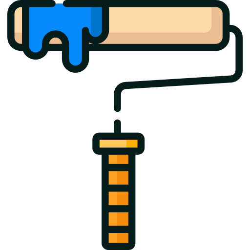 Roll paint brush painter painter roller painting roller icon