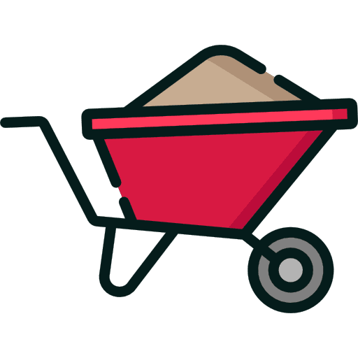 Wheelbarrow farming and gardening gardening construction icon