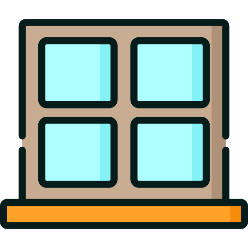 Window decoration construction and tools furniture and household icon