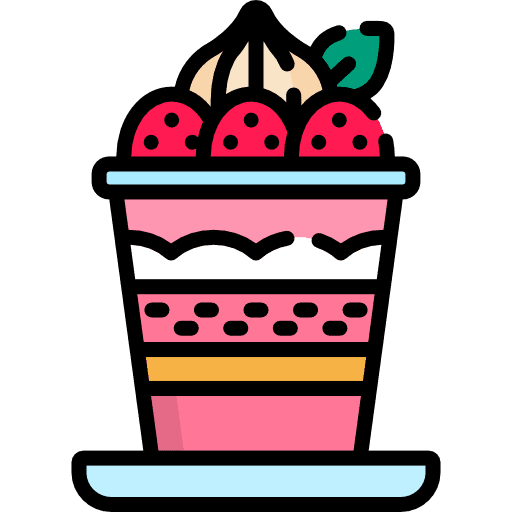 Parfait food and restaurant food parfait icon