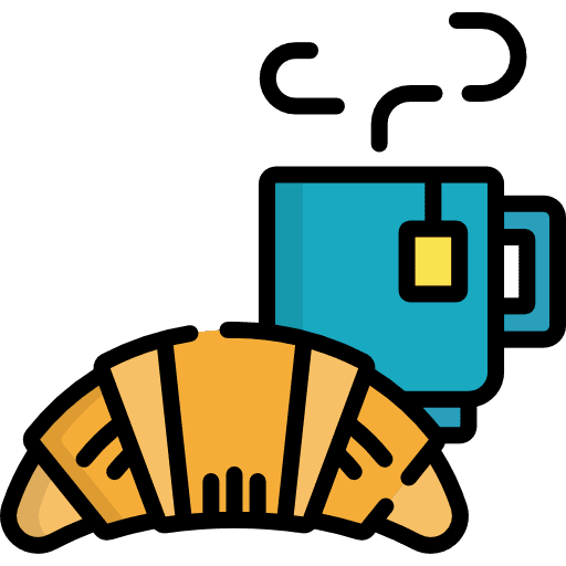 Croissant bread food and restaurant breads icon