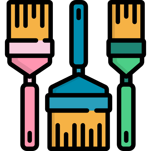 Paint brush brush art and design tools and utensils icon