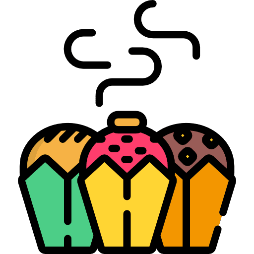 Muffin food and restaurant baked food icon