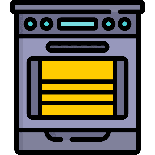 Oven kitchenware food and restaurant cooking icon