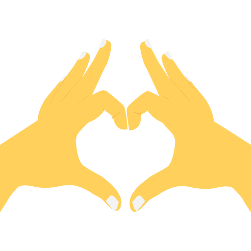 Heart shaped hands and gestures loving shapes icon