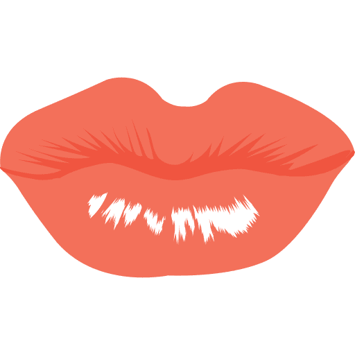 Kiss lips valentines day body part icon