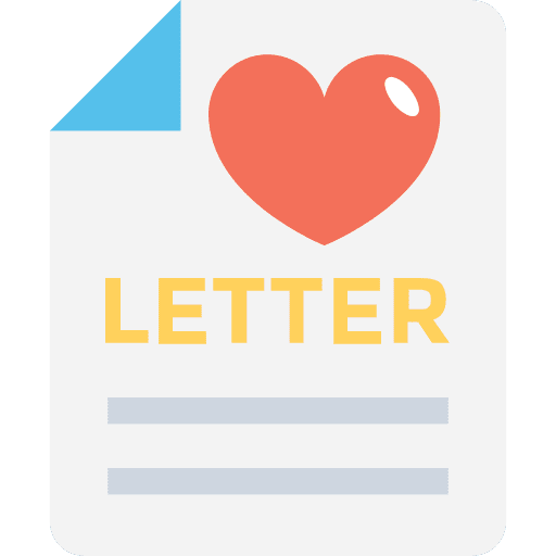 Love letter message love love letter icon