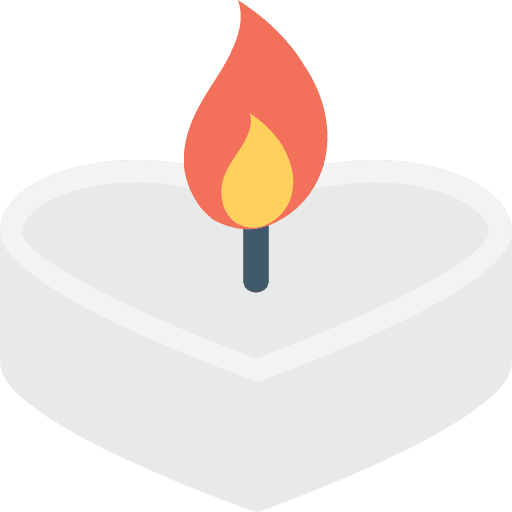 Candle romanticism love and romance candle icon