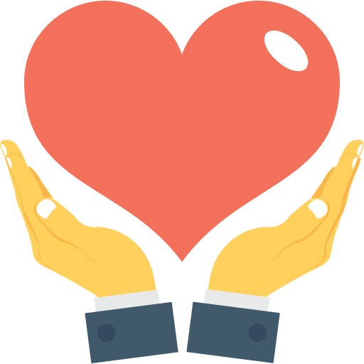 Heart like interface peace icon