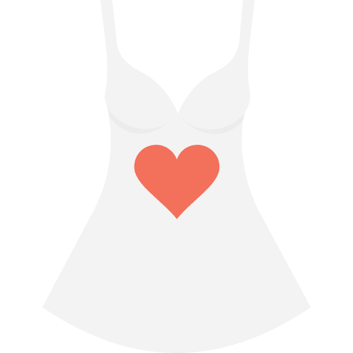 Dress beautiful elegant wedding dress icon