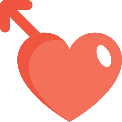 Heart loving love and romance like icon