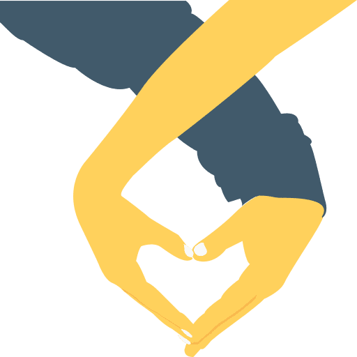 Couple romantic love and romance hands icon