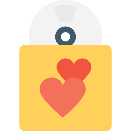 Hearts shapes peace lover icon